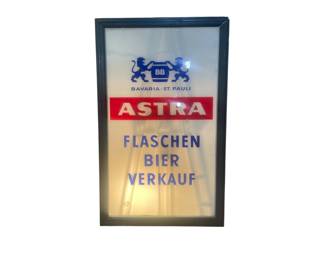 Vintage glass Beer sign 