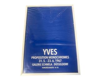 Yves Klein Exhibition poster