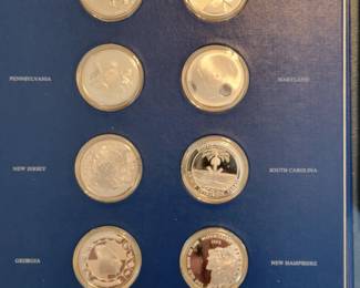 50OZ- 50 state sterling silver medals