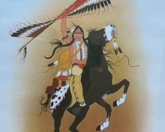 Antowine Warrior The Challenge 1979 Signed Lithograph 329 3000 Framed