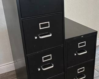 Black Filing Cabinet Set