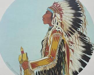 Jerry Ingram 21 950 Blackfoot Chiefs Signed Lithograph Set