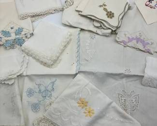Embroidered Vintage Table Linens