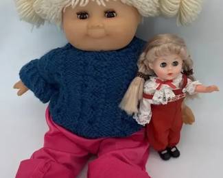 Vintage Ginnie Doll and Cabbage Patch Collectible Dolls with Outfit Lot