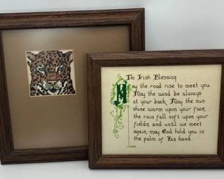 CrossStiched Art Featuring an Irish Blessing