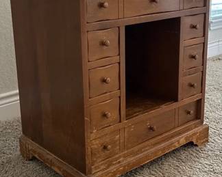 Pennsylvania House traditional solid cherry wood nightstand featuring a candlelight finish and multi
