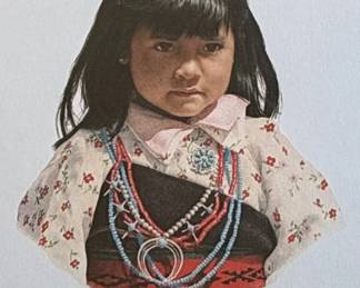 Steve Forbis  Sunny  289 650 Signed 1983 Lithograph Native American Portrait Framed