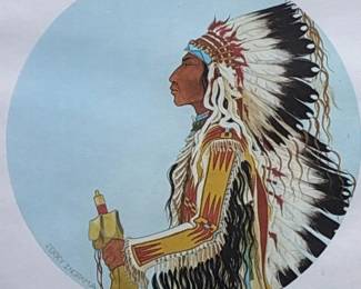Jerry Ingram Native American Blackfoot Chief 20 950 Signed Limited Edition Framed Print