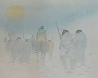 Donald Vann Trail of Tears 1981 Hand Signed Lithograph 1947 3500 Framed