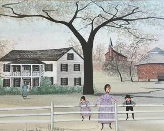 P. Buckley Moss Homestead Memories 442 1000 Signed 1987 Lithograph Framed