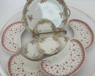 Nippon China Dishes and Austrian Crescent Shaped Discard Plates 