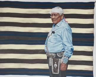 Stephen Forbis  Frist Phase  61 100 Signed Lithograph Native American Portrait Framed