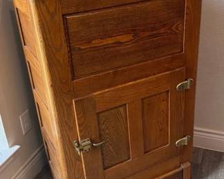 Vintage Wooden Icebox