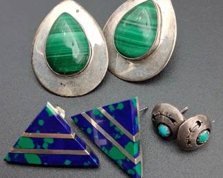 Native American Sterling Earrings 