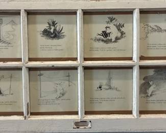 Vintage Window Childrens Book Decor