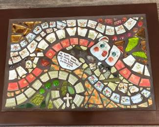 Mosaic Framed Wall, Relief, Spiritual