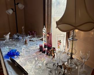 Large assortment of fine glass