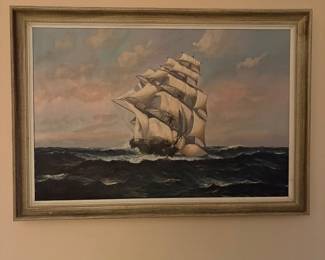 Oil on canvas with artist signature on back--see next picture