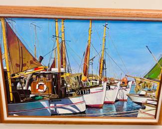 Boats  Oil Painting 
