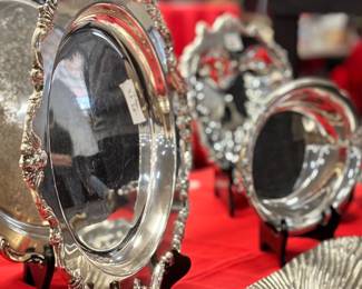 Tons of Silver and Silver plate items in the Decor Area 