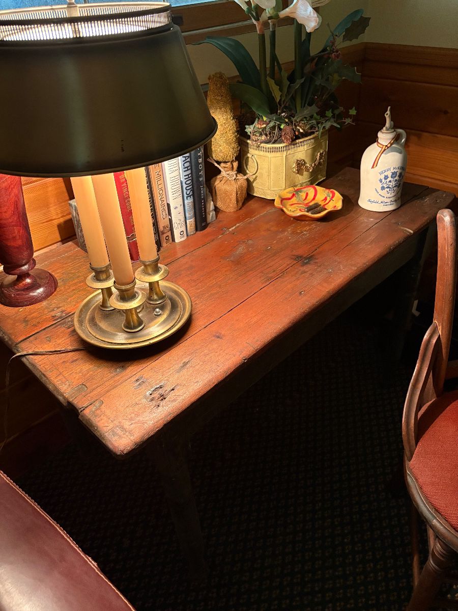 Antique dovetailed farmhouse table