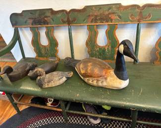 Decoys and Stenciled Bench