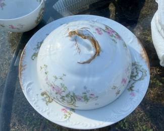 The pretty little covered butter dish