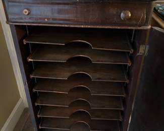 ANTIQUE RECORD CABINET