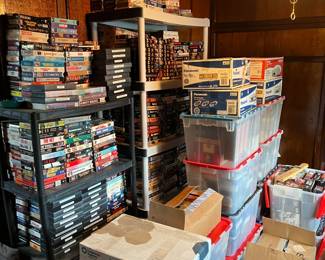 One last picture of the video collection, including the deep, plastic bins.  
