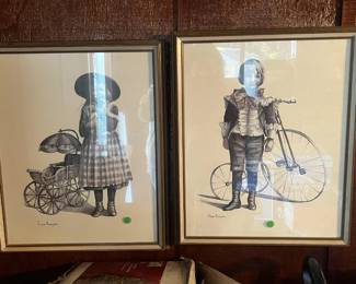 These drawings are both signed by Jeanne Thompson.