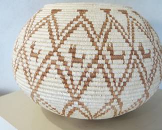 Seri Indian Brown/Cream Diamond and Donkey Basket