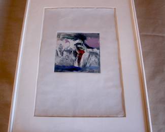 Blue Line Drum Chant - Framed