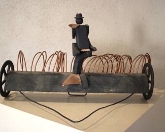 Veloy Vigil Signed Hay Rake Kinetic Sculpture
