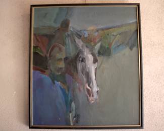 Untitled Horse and Rider - Framed
