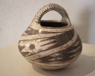 Pueblo 19th C. Polychrome Basket Pot