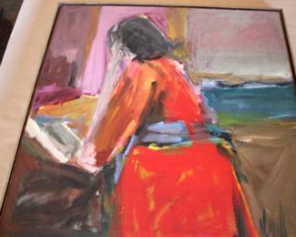 Girl Reading - Framed