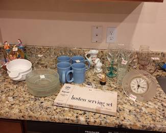 Glasses and decorations