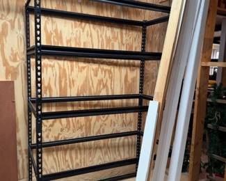 Several shelving units