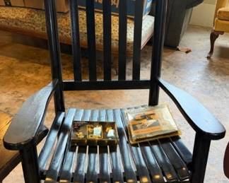 Georgia Teck dark wood rocking chair