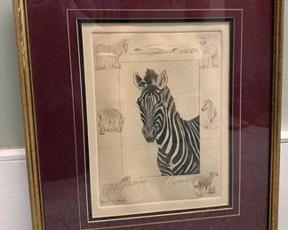 Numbered and signed lithograph