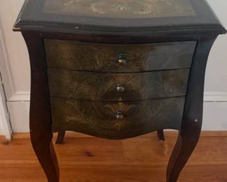 Louis XV style bombe nightstand or side table