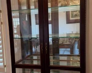 Chippendale style curio, mahogany