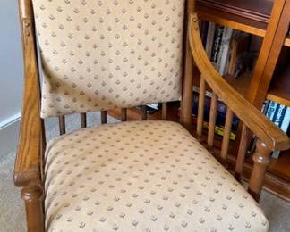 Spindled cushioned rocking chair