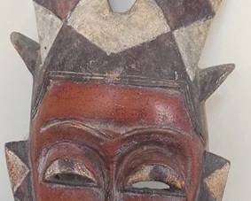 Plychrome lacquer Yaure Mask, West Africa