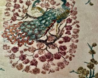 approx 3x5 peacock rug.