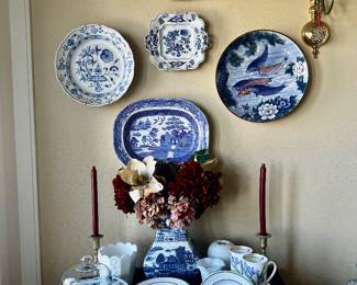 Lots of blue and white