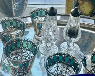 Waterford s/p and vintage bar glasses 
