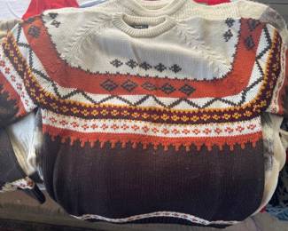 Great vintage mens ski sweaters, 70's vibe!