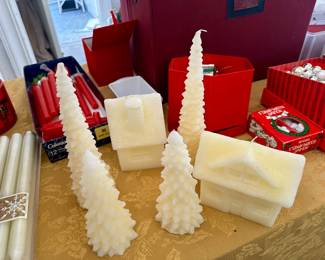 Fun candle Christmas village