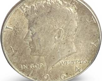 1964 U.S. Kennedy half dollar Silver Coin